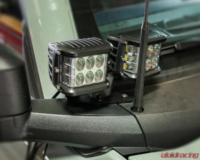 Cali Raised LED Ditch Light Mount Kit (2) 3.5 Inch Round Cannon Pods - CR4039