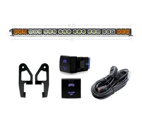 Cali Raised LED Premium Roof Rack Front Light Bar Kit - 43 Inch Dual Function