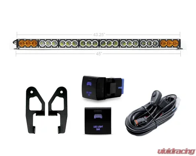 Cali Raised LED Premium Roof Rack Front Light Bar Kit - 43 Inch Dual Function - CR4109