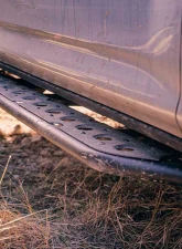 Cali Raised LED Step Edition Rock Slider Double Cab | Long Bed w/ Kick Out | Yes (Powder Coat) | Raw Steel Toyota Tacoma 2024+                                     - CR4093 - Image 2