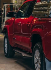 Cali Raised LED Step Edition Rock Slider Double Cab | Long Bed w/ Kick Out | Yes (Powder Coat) | Raw Steel Toyota Tacoma 2024+                                     - CR4093 - Image 12