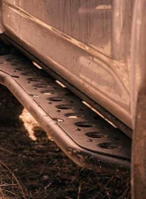 Cali Raised LED Step Edition Rock Slider Double Cab | Long Bed w/ Kick Out | Yes (Powder Coat) | Raw Steel Toyota Tacoma 2024+                                     - CR4093 - Image 3