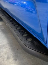 Cali Raised LED Step Edition Rock Slider Double Cab | Long Bed w/ Kick Out | Yes (Powder Coat) | Raw Steel Toyota Tacoma 2024+                                     - CR4093 - Image 6