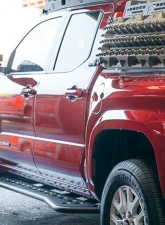 Cali Raised LED Step Edition Rock Slider Double Cab | Long Bed w/ Kick Out | Yes (Powder Coat) | Raw Steel Toyota Tacoma 2024+                                     - CR4093 - Image 10