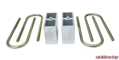 MaxTrac 4in Rear Lowering Blocks and U-Bolts Chevrolet S10 2WD 1982-2004 - 430040