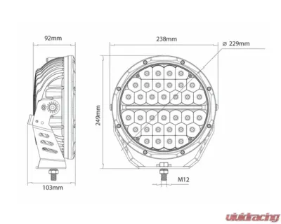 Ironman 4x4 9" Meteor LED Driving Light With Daytime Running Light - ILED9M