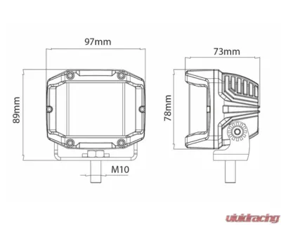 Ironman 4x4 3" Universal 30W LED with Side Shooters Kit - ILEDUNI3K