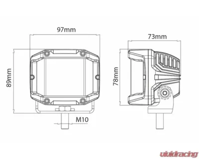 Ironman 4x4 3" Universal LED Light With Side Shooters - ILEDUNI3