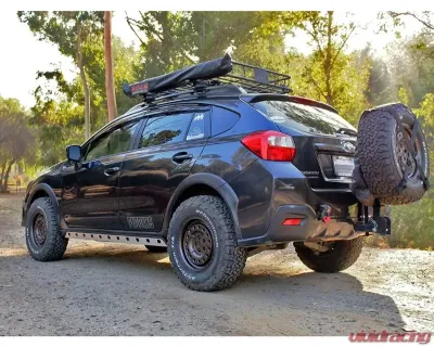 Rally Innovations Powder Coat Textured Black Rocker Panel Guards Subaru XV Crosstrek 2013-2017 - SU-GPA-RPG-01-BLK