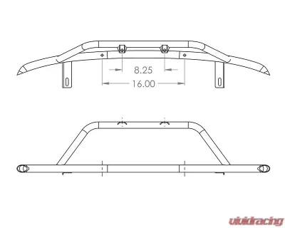 Rally Innovations Textured Black Light Bar Subaru WRX 2022+ - SU-VBA-RLB-01