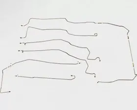 Fine Lines Stainless Complete Brake Line Kit MOPAR B-body w/ Power Disc Left 8-3/4'' Axle 1970