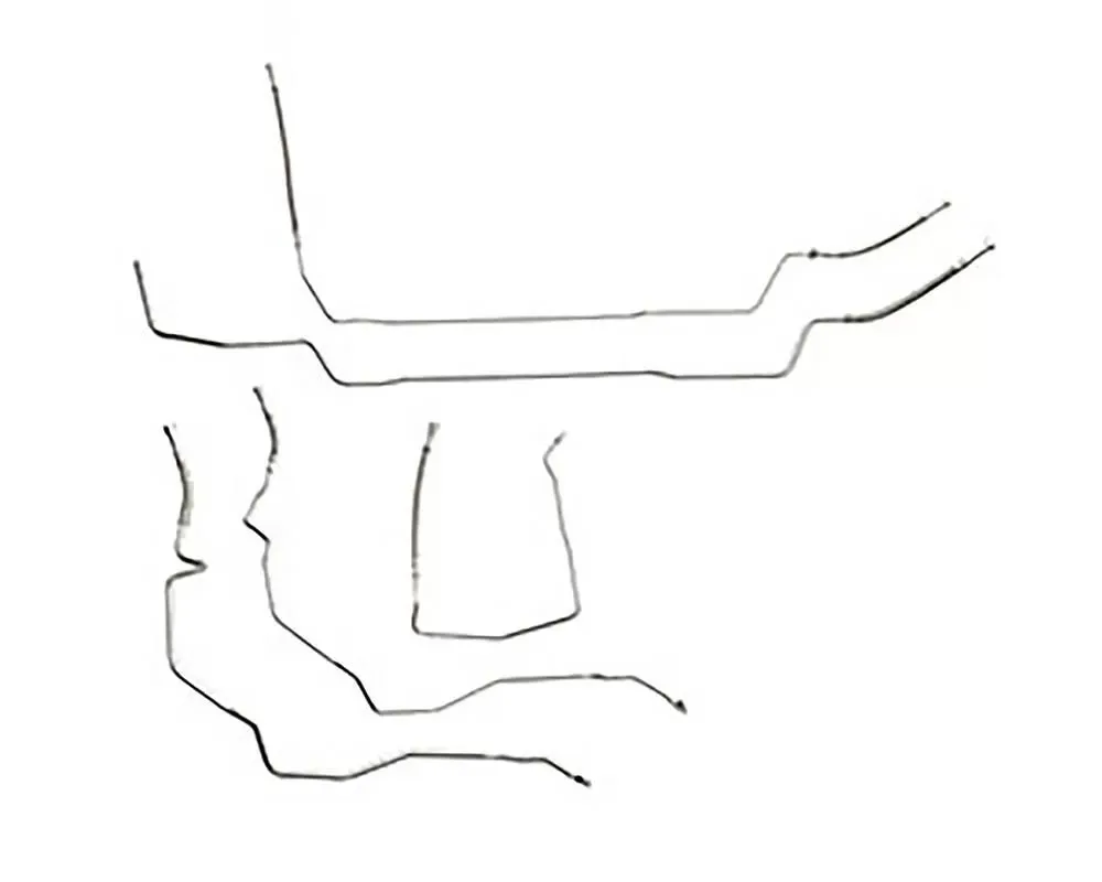 Fine Lines Braided Stainless Quick Fix Fuel Line Kit Crew Cab w/ Long Bed GMC 1500 | Sierra 2500 | 3500 2004-2010 - QFF0003SS
