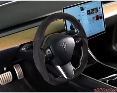REKUDO Alcantara Wrap Steering Wheel Tesla Model 3 | Model Y 2017-2021 - RK950-02