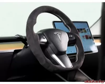 REKUDO Alcantara Wrap Steering Wheel Tesla Model 3 | Model Y 2017-2021 - RK950-02