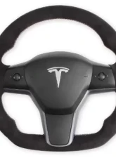 REKUDO Alcantara Wrap Steering Wheel Tesla Model 3 | Model Y 2017-2021                                     - RK950-02 - Image 9