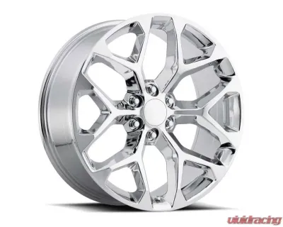 Factory Reproductions FR 59 - Chevrolet Truck Snowflake Replica Wheels 26x10 6x5.5 24mm Chrome - 59610246501