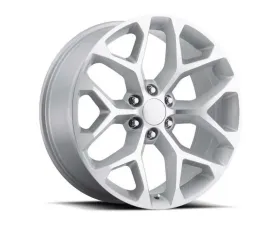 Factory Reproductions FR 59 - Chevrolet Truck Snowflake Replica Wheels 26x10 6x5.5 24mm Silver Machine Face