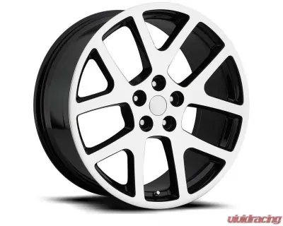 Factory Reproductions FR 64 - LX Viper Replica Wheels 20x9 5x115 18mm Black Machine Face - 64090181507