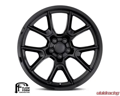 Factory Reproductions FR 66F - Dodge Anniversary Flow Form Replica Wheels 20x11 5x115 -2.5mm Gloss Black - 66011021502F