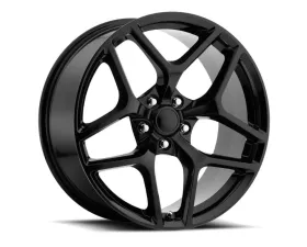 Factory Reproductions FR 27F Wheels 20x10 5x120 +43 HB 66.9 Flow Form Gloss Black w/ Cap Camaro Z28