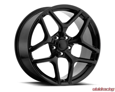 Factory Reproductions FR 27F Wheels 20x10 5x120 +43 HB 66.9 Flow Form Gloss Black w/ Cap Camaro Z28 - 27010432002F