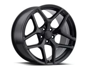 Factory Reproductions FR 27F Wheels 20x10 5x120 +43 HB 66.9 Flow Form Satin Black w/ Cap Camaro Z28
