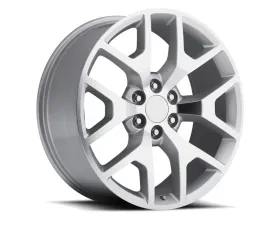 Factory Reproductions FR 44 Wheels 22x9 6x5 +31 HB 78.1 Silver Machine Face w/ Cap GMC Sierra