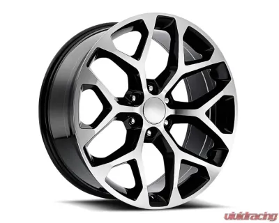 Factory Reproductions FR 59 Wheels 20x9 6x5.5 +27 HB 78.1 Black Machined Face w/ Cap Chevrolet Snowflake 2014 - 59090276507