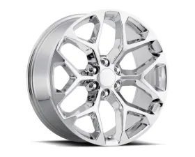 Factory Reproductions FR 59 Wheels 24x10 6x5.5 +24 HB 78.1 Chrome w/ Cap Chevrolet Snowflake 2014