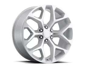 Factory Reproductions FR 59 Wheels 24x10 6x5.5 +24 HB 78.1 Silver Machine Face Chevrolet Snowflake 2014