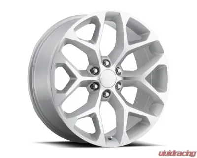 Factory Reproductions FR 59 Wheels 24x10 6x5.5 +24 HB 78.1 Silver Machine Face Chevrolet Snowflake 2014 - 59410246509