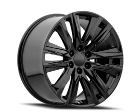 Factory Reproductions FR 90 Wheels 22x9 6x5.5 +28 HB 78.1 Gloss Black w/ Cap Cadillac Escalade Sport 2022