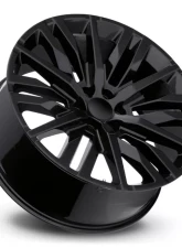Factory Reproductions FR 97 Wheels 22x9 6x5.5 +28 HB 78.1 GM Split 6 Spoke Gloss Black w/ Cap                                     - 97290286502 - Image 2