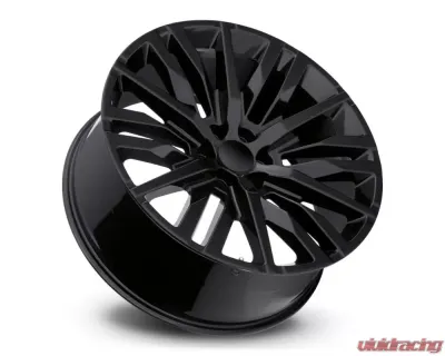 Factory Reproductions FR 97 Wheels 24x10 6x5.5 +31 HB 78.1 GM Split 6 Spoke Gloss Black w/ Cap - 97410316502