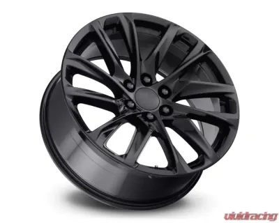 Factory Reproductions FR 98 Wheels 22x9 6x5.5 +28 HB 78.1 12 Spoke Gloss Black w/ Cap Cadillac Escalade - 98290286502