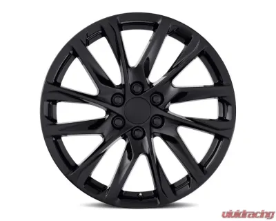 Factory Reproductions FR 98 Wheels 22x9 6x5.5 +28 HB 78.1 12 Spoke Gloss Black w/ Cap Cadillac Escalade - 98290286502