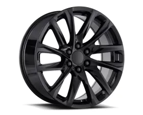 Factory Reproductions FR 98 Wheels 24x10 6x5.5 +31 HB 78.1 12 Spoke Gloss Black w/ Cap Cadillac Escalade