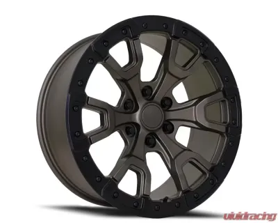 Factory Reproductions FR 99 Wheels 20x9 6x5.5 +20 HB 93.1 Satin Black | Gray Ring w/ Cap Ford Bronco | Raptor - 99090206553