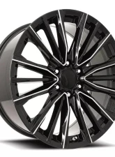 Factory Reproductions FR 205 Wheel 22x9 6x139.7 28mm Gloss Black Balled Milled                                     - 205290286513 - Image 3
