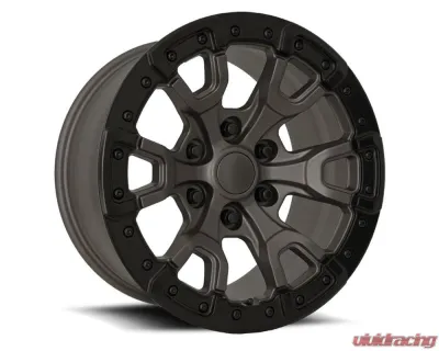 Factory Reproductions FR 99 Wheel 17x9 6x135 18mm Satin Bronze w/ Satin Black Ring - 99790183652
