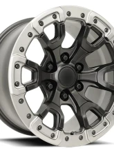 Factory Reproductions FR 99 Wheel 17x9 6x139.7 18mm Satin Black w/ Gray Ring                                     - 99790186553 - Image 3