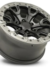 Factory Reproductions FR 99 Wheel 17x9 6x139.7 18mm Satin Black w/ Gray Ring                                     - 99790186553 - Image 2