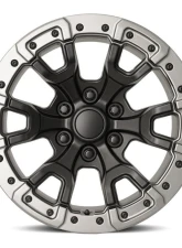 Factory Reproductions FR 99 Wheel 17x9 6x139.7 18mm Satin Black w/ Gray Ring                                     - 99790186553 - Image 3
