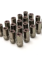 Muteki HR50 M14xP1.5 Titanium Chrome w/ Blue Ring Open End Lug Nut Kit                                     - HR5007TU - Image 3