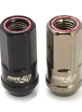 Muteki HR50 M14xP1.5 Titanium Chrome w/ Blue Ring Open End Lug Nut Kit                                     - HR5007TU - Image 4