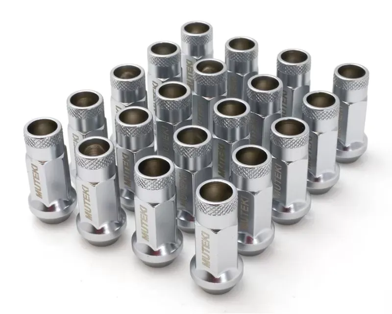 Muteki SR48 12X1.25 Satin Silver Open End Lug Nuts 32905SS
