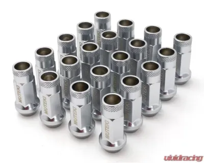 Muteki SR48 12X1.25 Satin Silver Open End Lug Nuts - 32905SS
