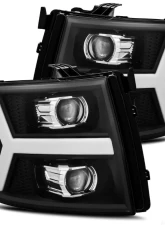LUXX-Series Projector Headlights Black Chevrolet Silverado 1500 2007-2013 AlphaRex USA                                     - 880221 - Image 5