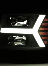 LUXX-Series Projector Headlights Black Chevrolet Silverado 1500 2007-2013 AlphaRex USA                                     - 880221 - Image 2