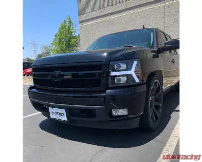 LUXX-Series Projector Headlights Black Chevrolet Silverado 1500 2007-2013 AlphaRex USA - 880221